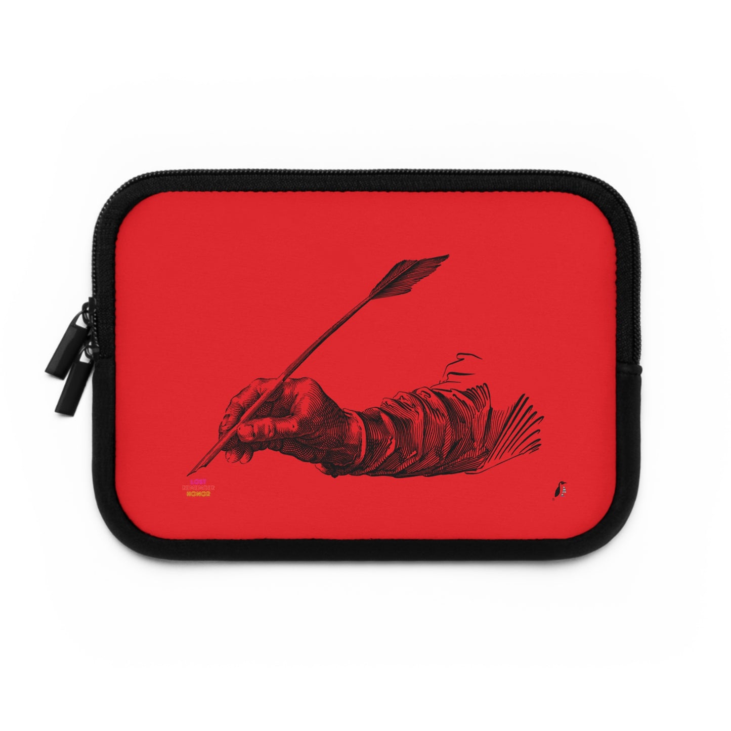 Laptop Sleeve: Writing Red