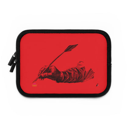 Laptop Sleeve: Writing Red