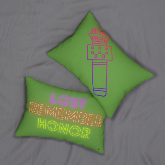 Spun Polyester Lumbar Pillow: Music Green
