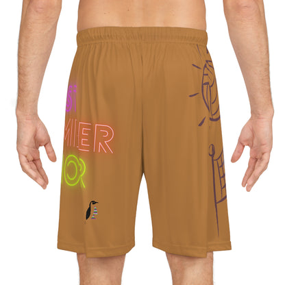 Basketball Shorts: Volleyball Lite Brown