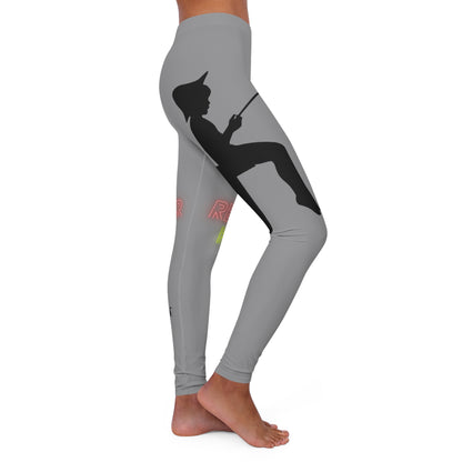 Women's Spandex Leggings: Fishing Grey