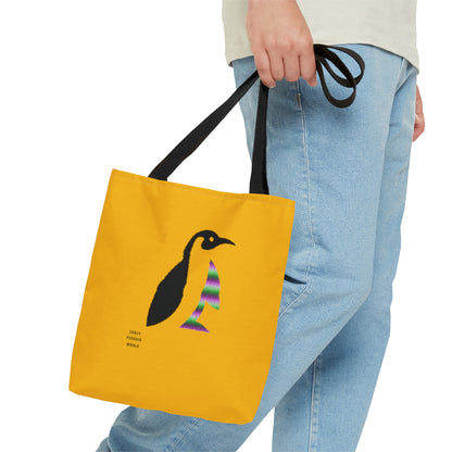 Tote Bag: Crazy Penguin World Logo Yellow