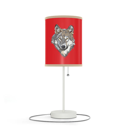 Lamp on a Stand, US|CA plug: Wolves Red