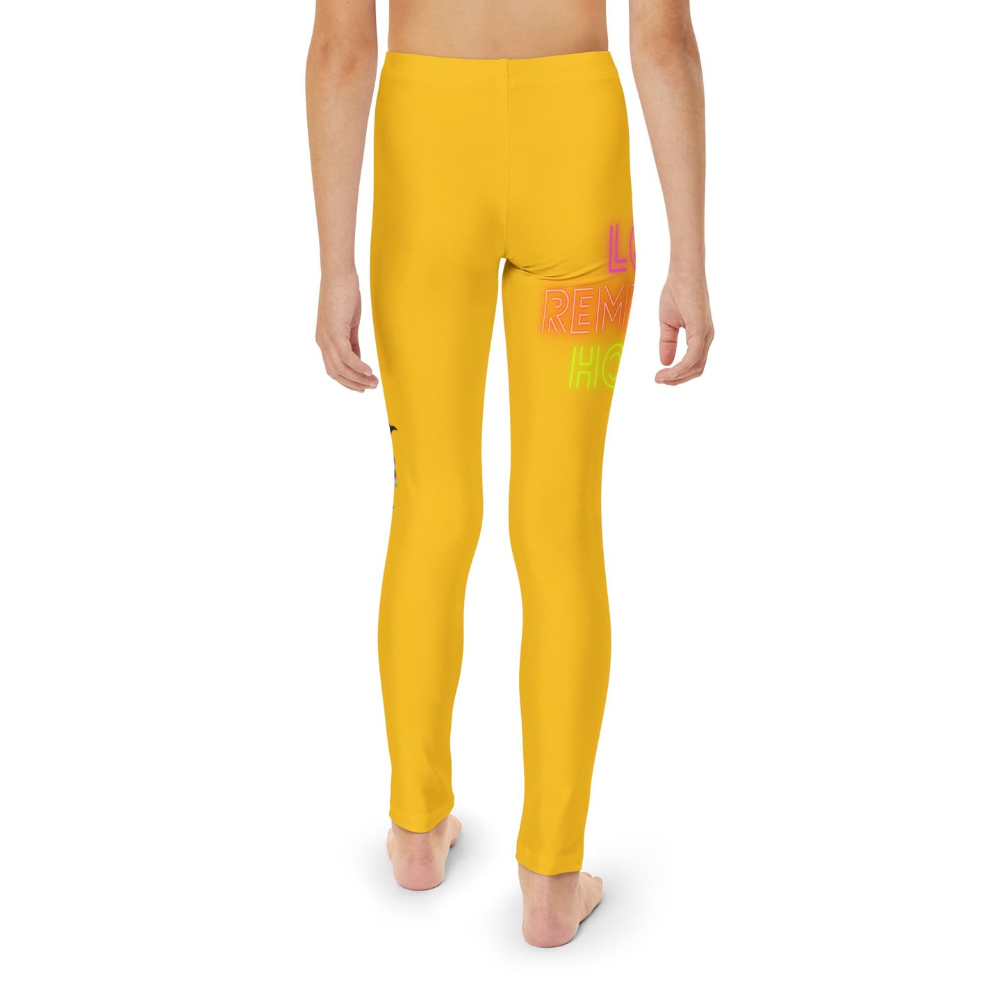 Youth Full-Length Leggings: Lost Remember Honor Yellow