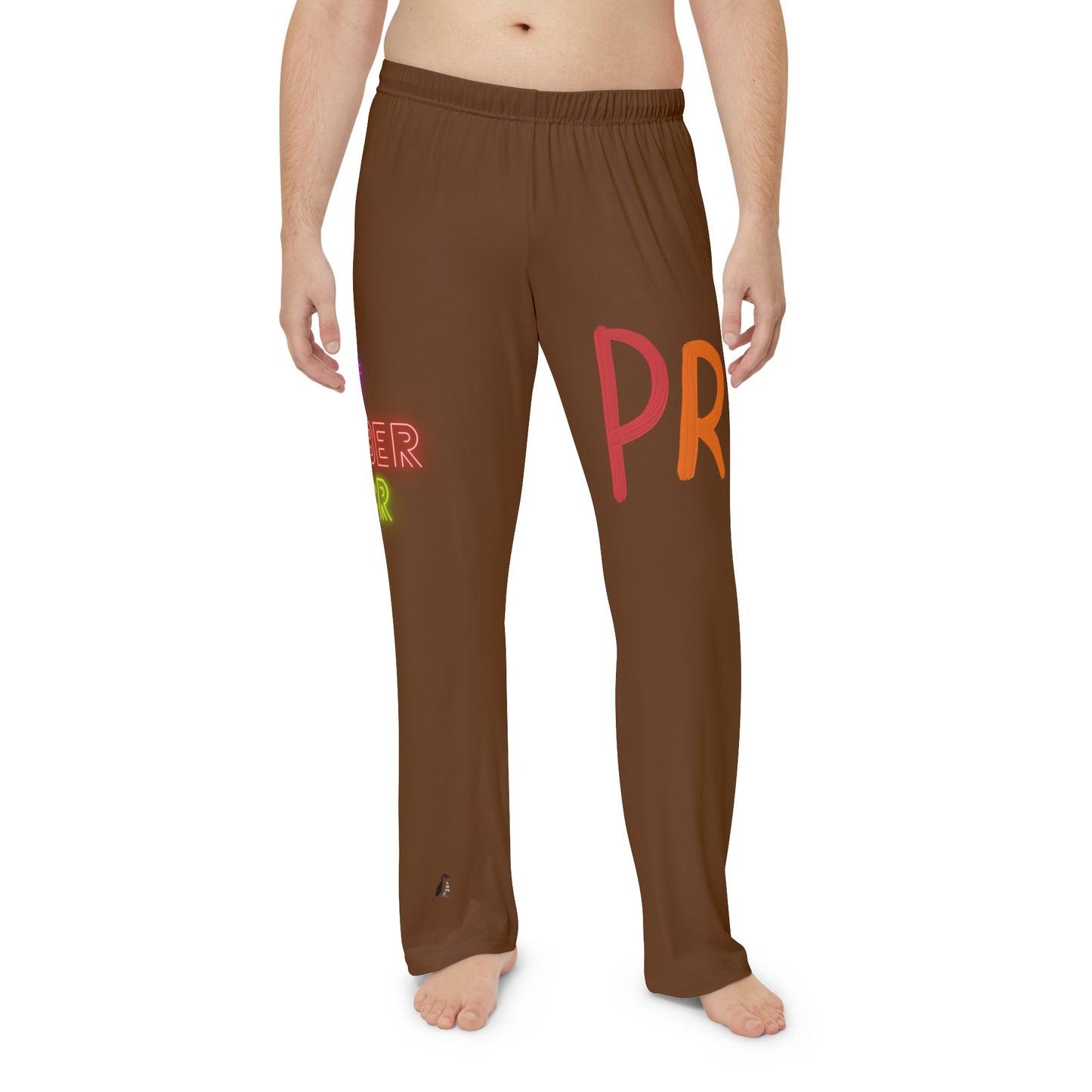 Men's Pajama Pants: LGBTQ Pride Brown