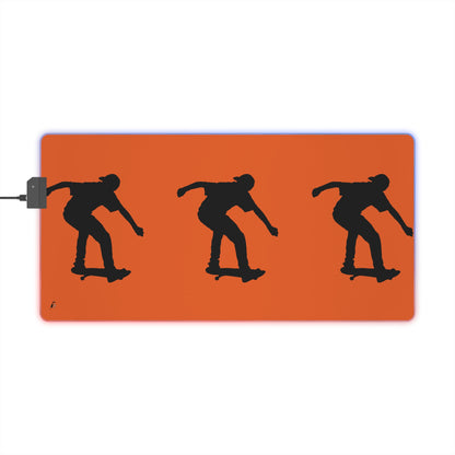 LED Gaming Mouse Pad: Skateboarding Orange