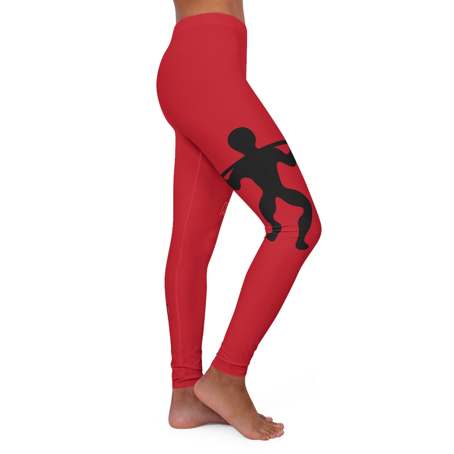 Women's Spandex Leggings: Weightlifting Dark Red