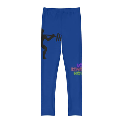 Youth Full-Length Leggings: Weightlifting Dark Blue