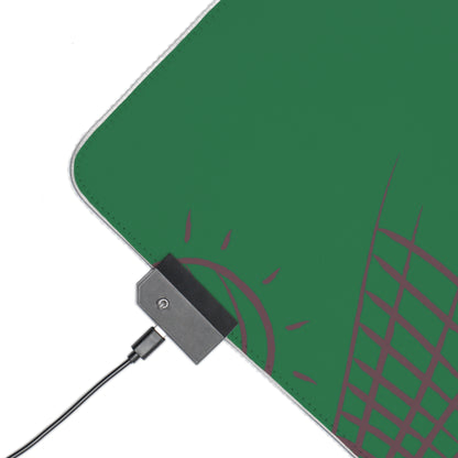 LED Gaming Mouse Pad: Volleyball Dark Green