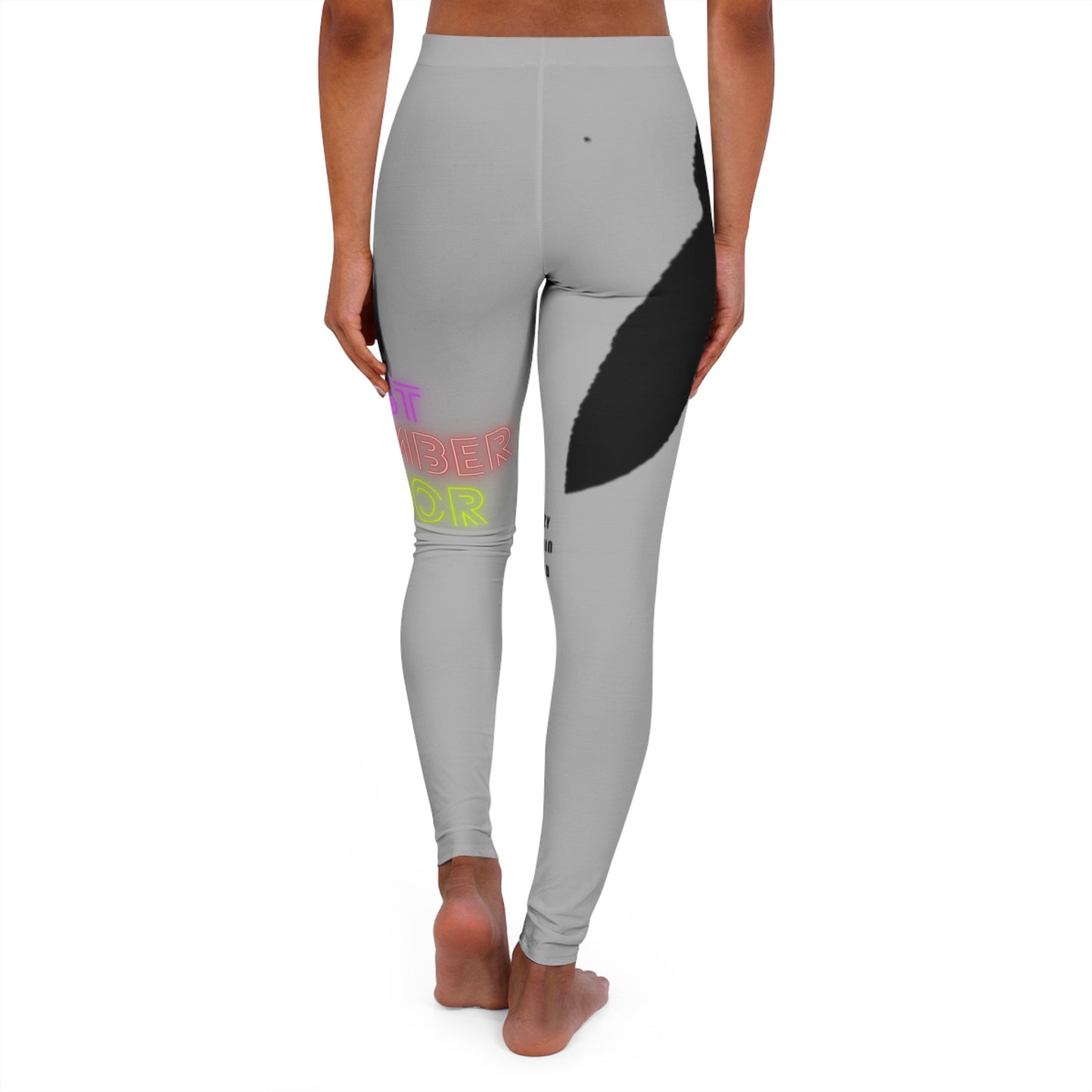 Women's Spandex Leggings: Crazy Penguin World Logo Lite Grey