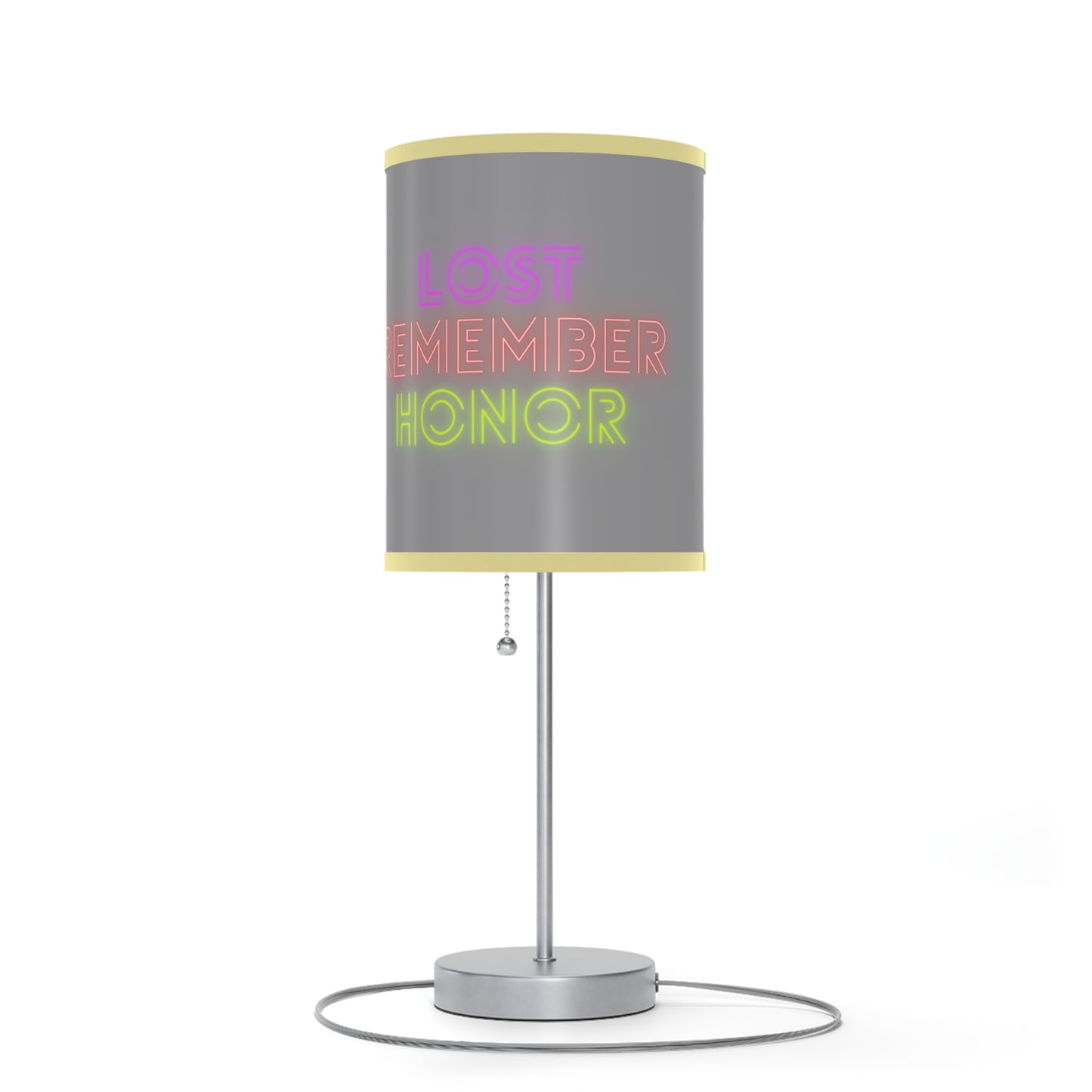 Lamp on a Stand, US|CA plug: Crazy Penguin World Logo Grey