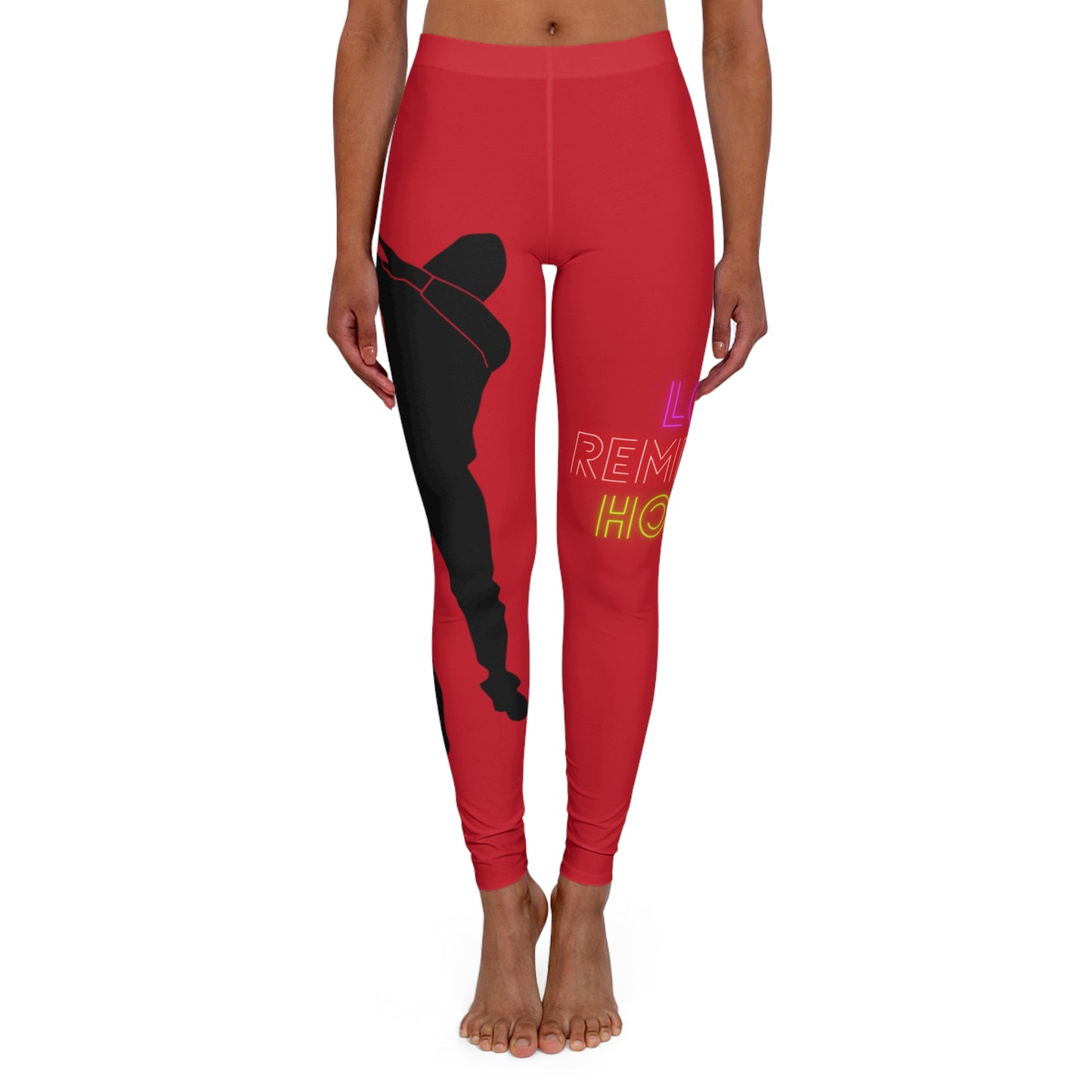 Women's Spandex Leggings: Dance Dark Red