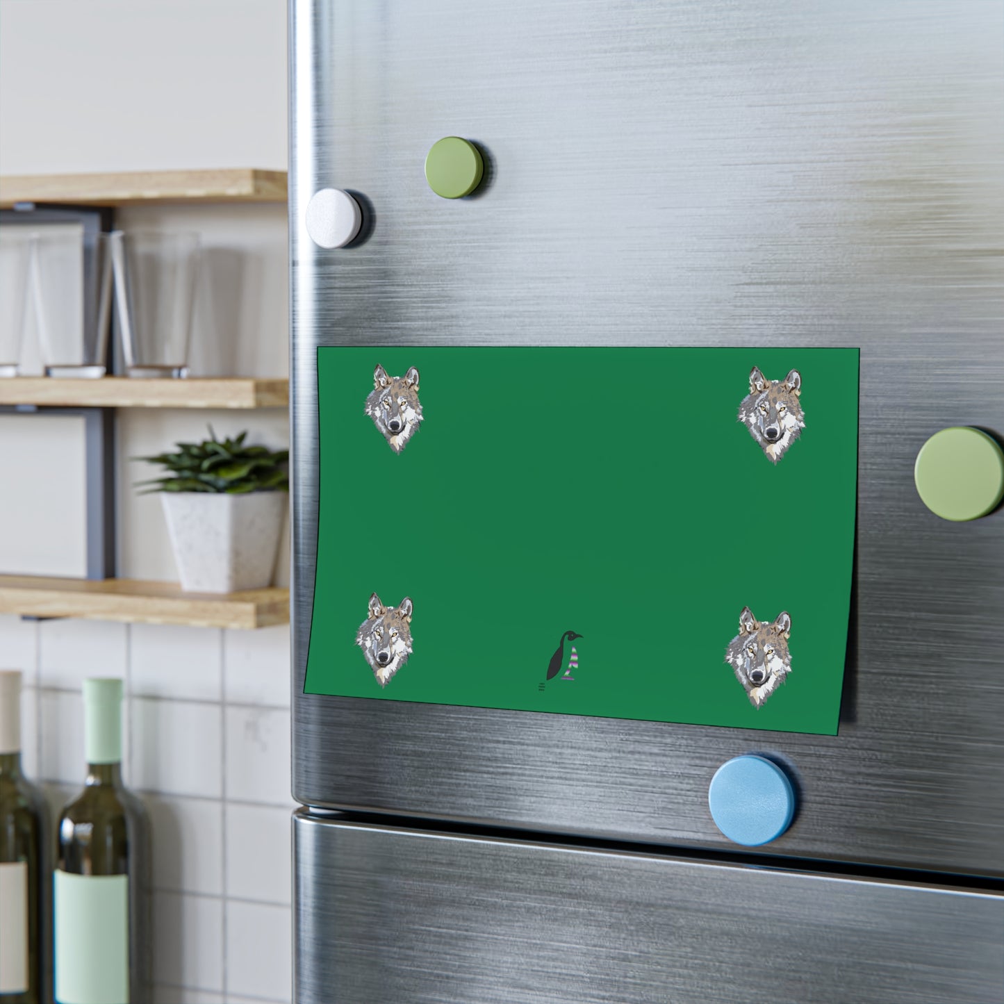 Post-it® Note Pads: Wolves Dark Green