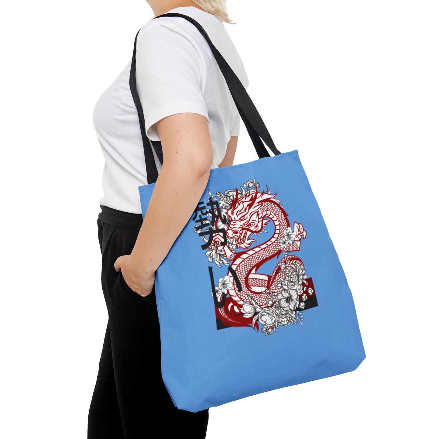 Tote Bag: Dragons Lite Blue