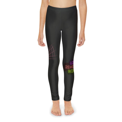 Youth Full-Length Leggings: Volleyball Black