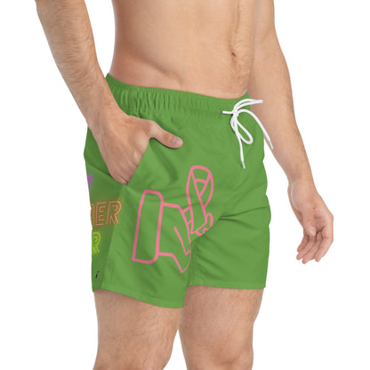 Swim Trunks: Fight Cancer Green