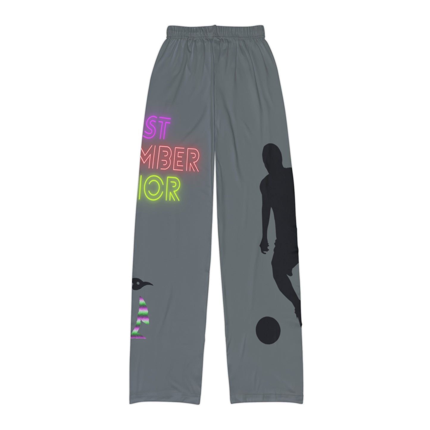 Kids Pajama Pants: Soccer Dark Grey