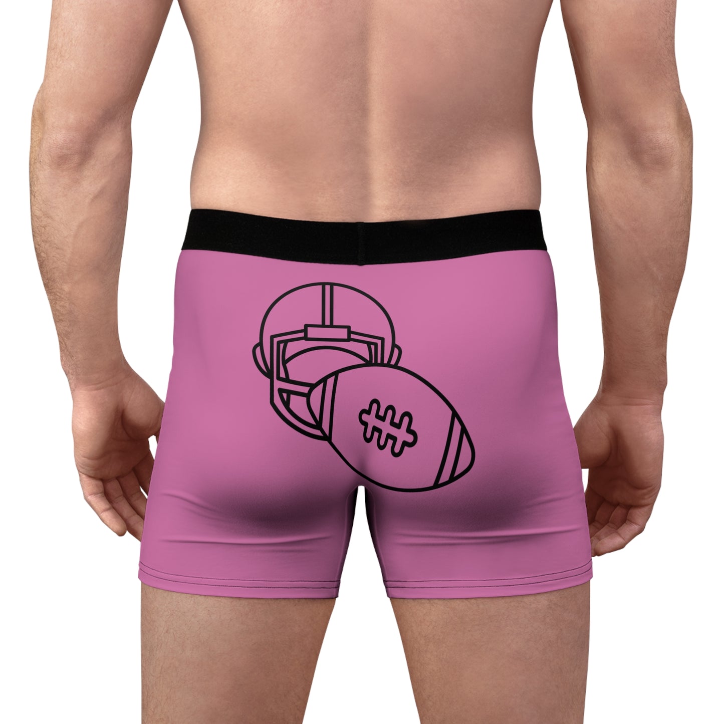 Men's Boxer Briefs Football Lite Pink