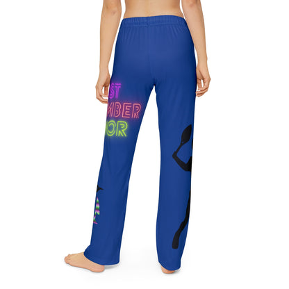 Kids Pajama Pants: Tennis Dark Blue