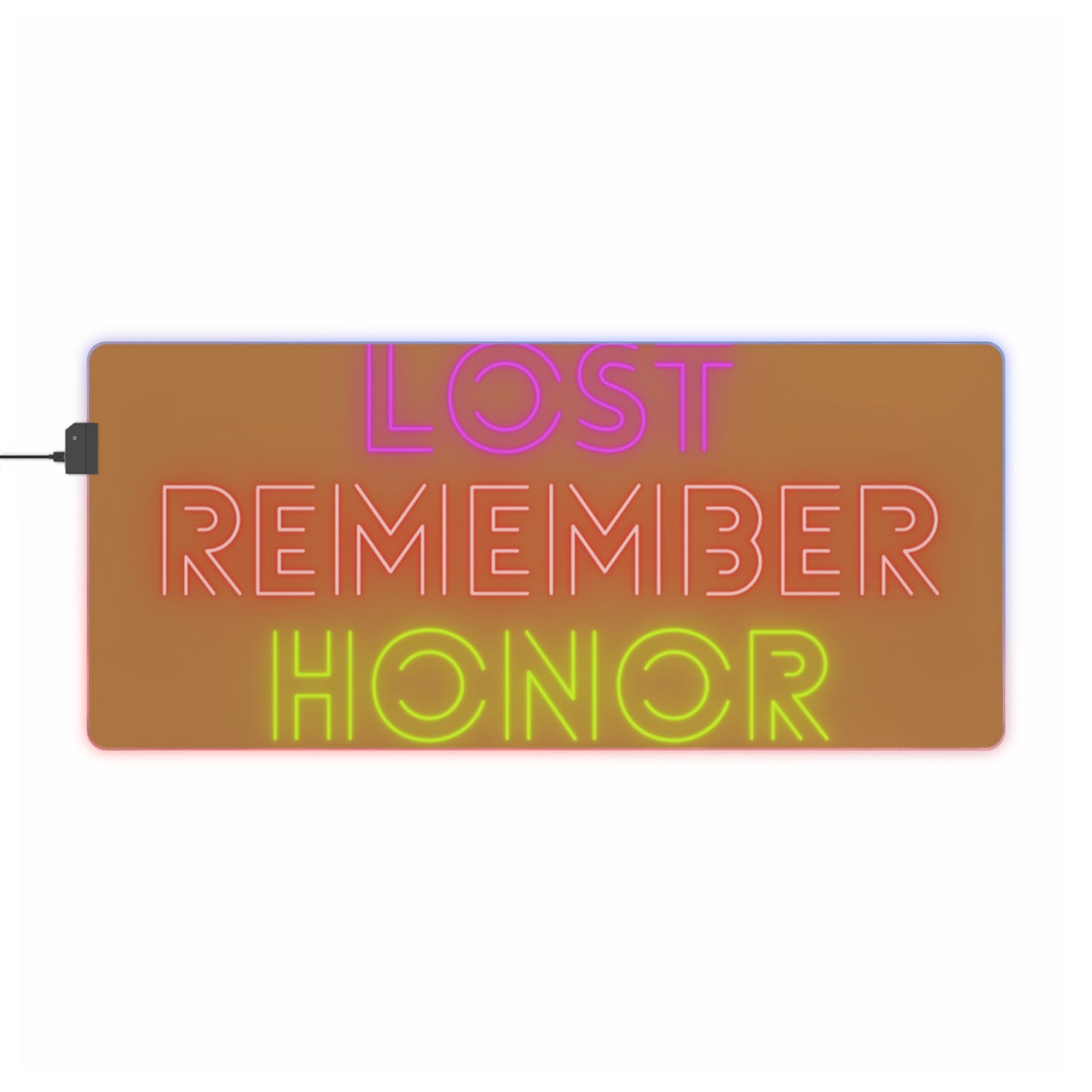 LED Gaming Mouse Pad: Lost Remember Honor Lite Brown