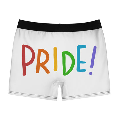 Men's Boxer Briefs: LGBTQ Pride White