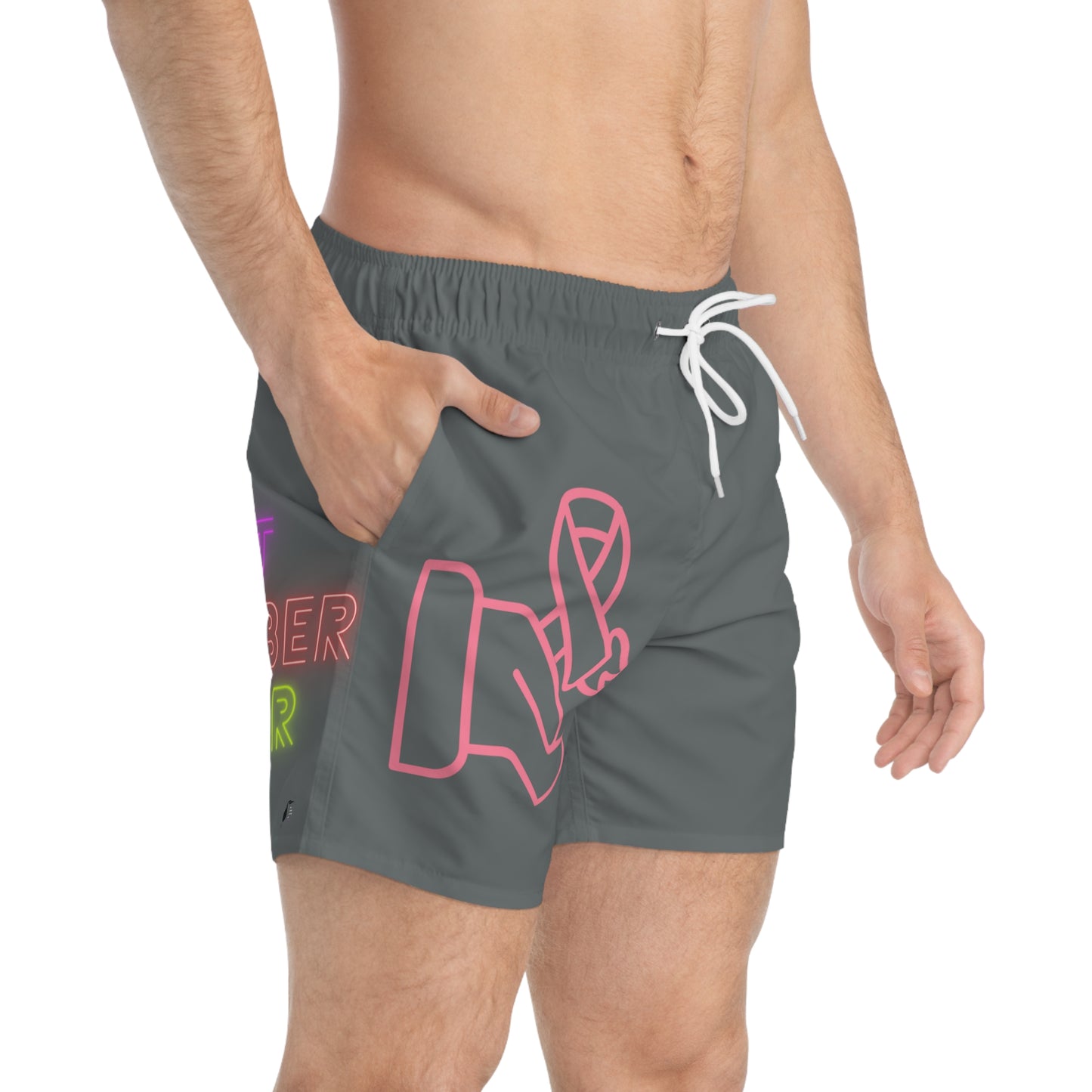 Swim Trunks: Fight Cancer Dark Grey