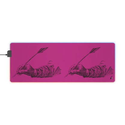 LED Gaming Mouse Pad: Writing Pink