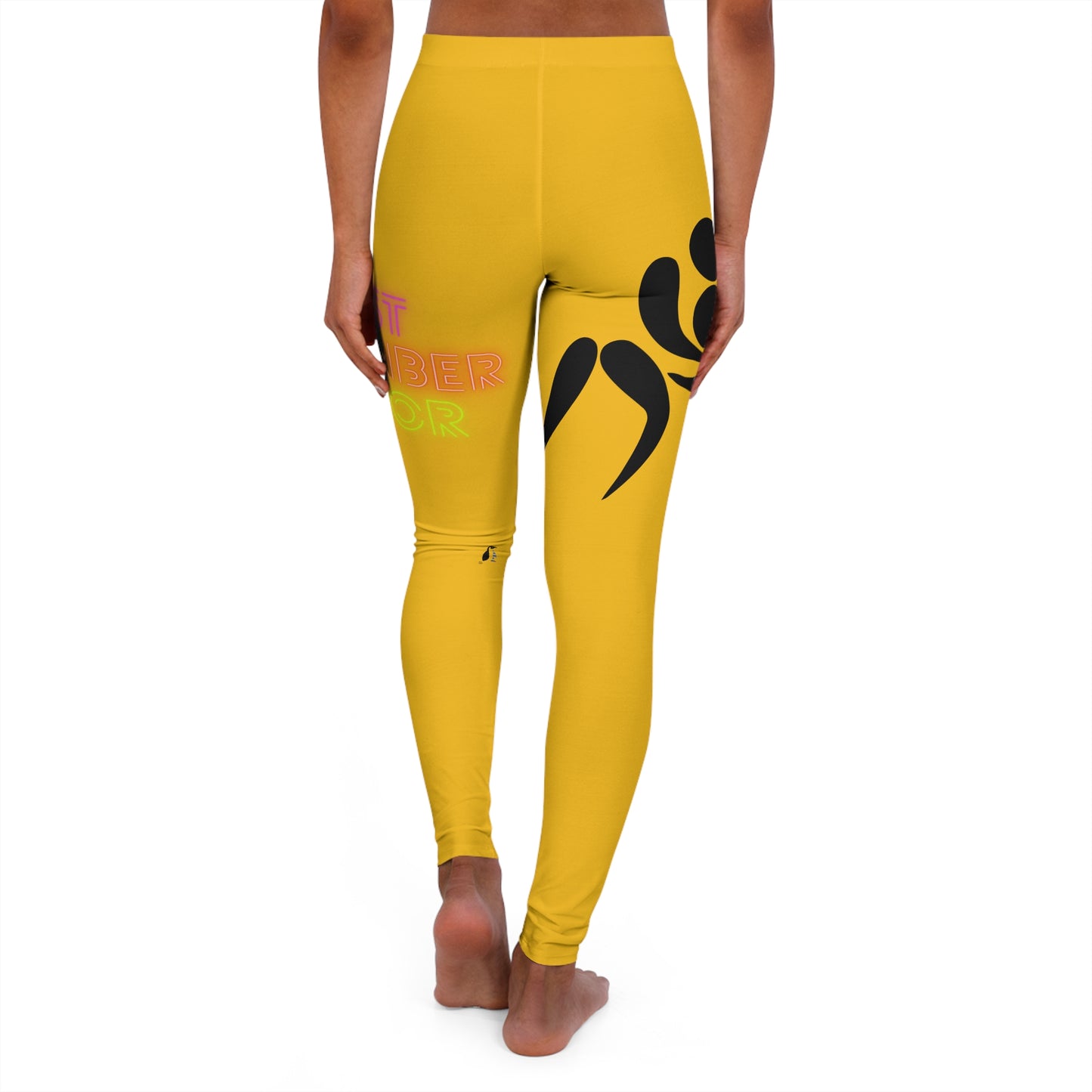 Women's Spandex Leggings: Wrestling Yellow