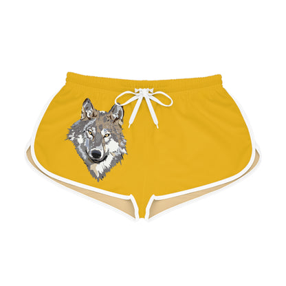 Women's Relaxed Shorts: Wolves Yellow