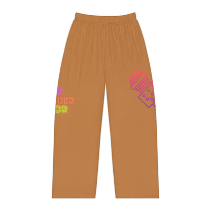 Women's Pajama Pants: Music Lite Brown