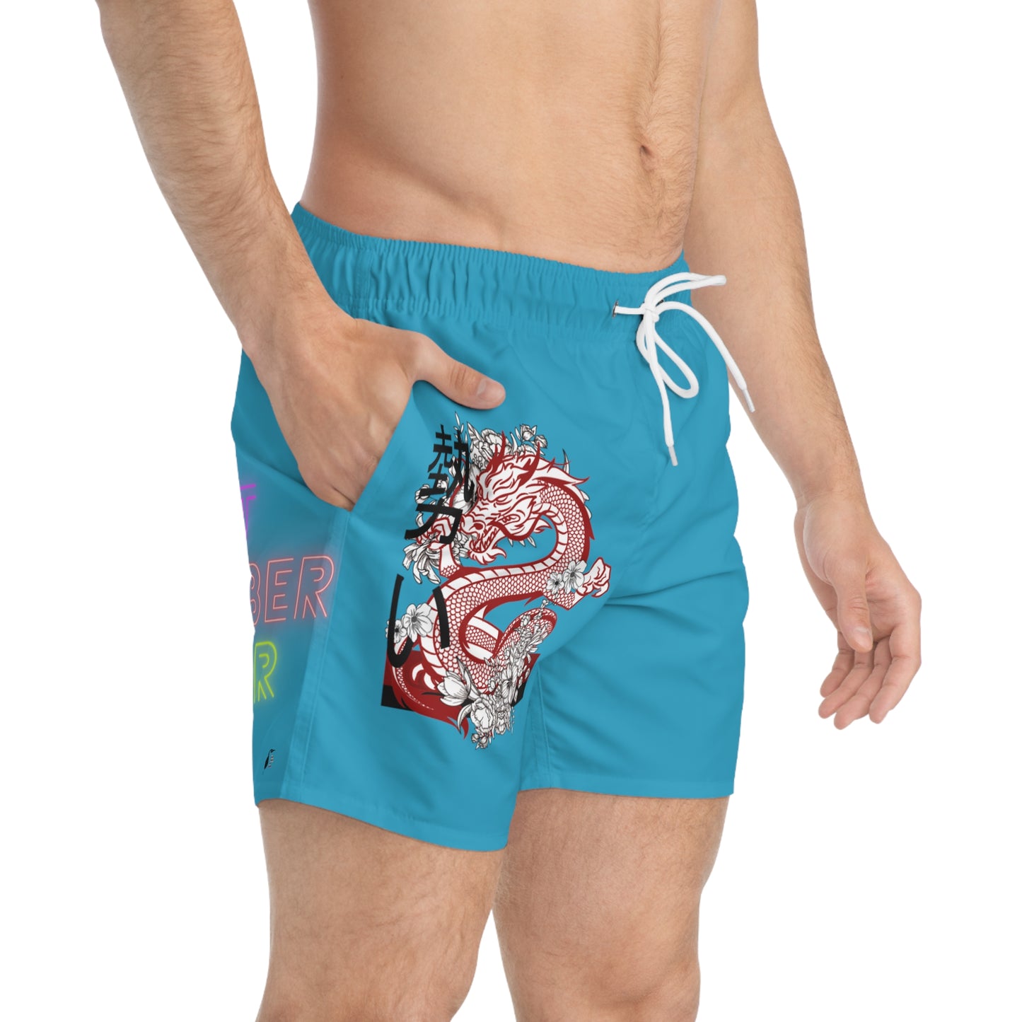 Swim Trunks: Dragons Turquoise