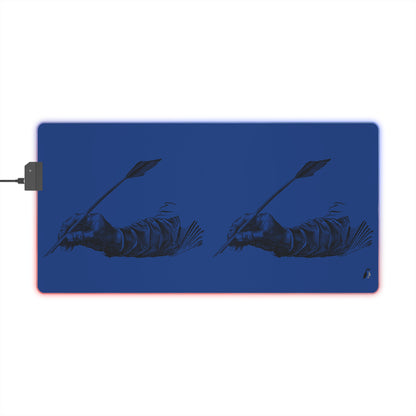 LED Gaming Mouse Pad: Writing Dark Blue