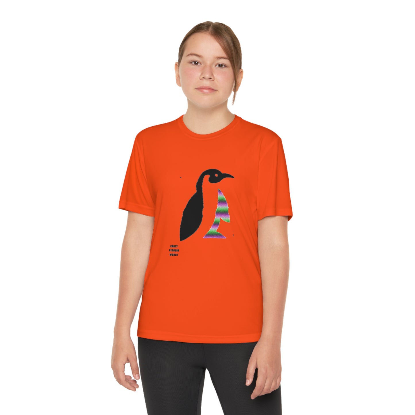 Youth Competitor Tee #1 : Crazy Penguin World Logo 