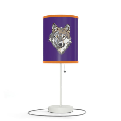 Lamp on a Stand, US|CA plug: Wolves Purple