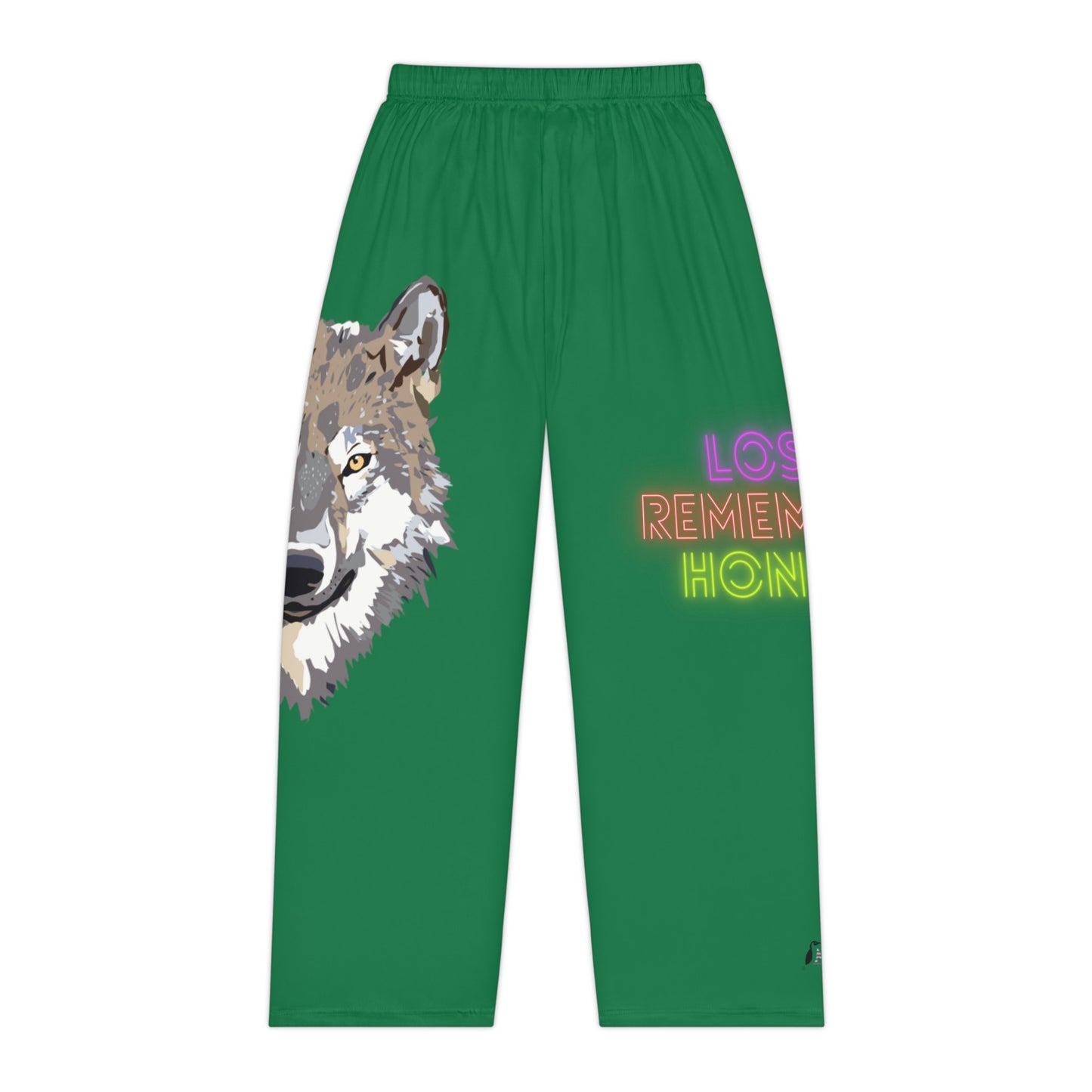 Women's Pajama Pants: Wolves Dark Green