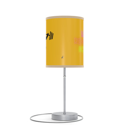 Lamp on a Stand, US|CA plug: Weightlifting Yellow