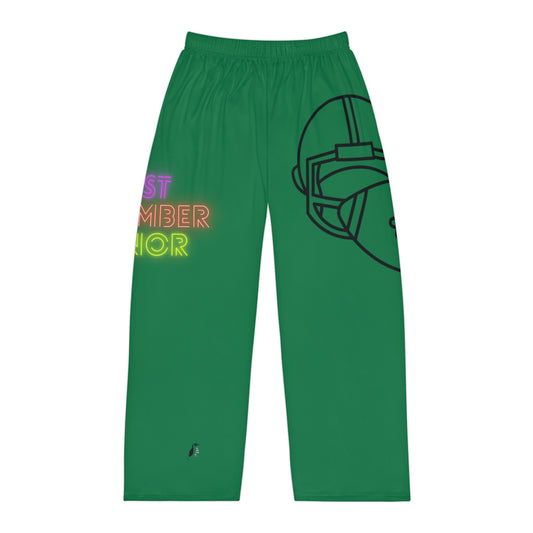 Men's Pajama Pants: Football Dark Green