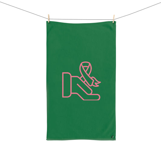 Hand Towel: Fight Cancer Dark Green