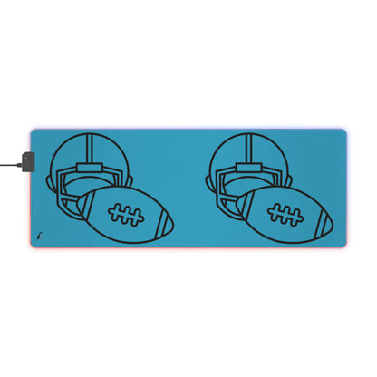 LED Gaming Mouse Pad: Football Turquoise