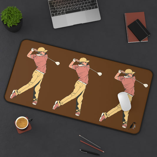 Desk Mat: Golf Brown