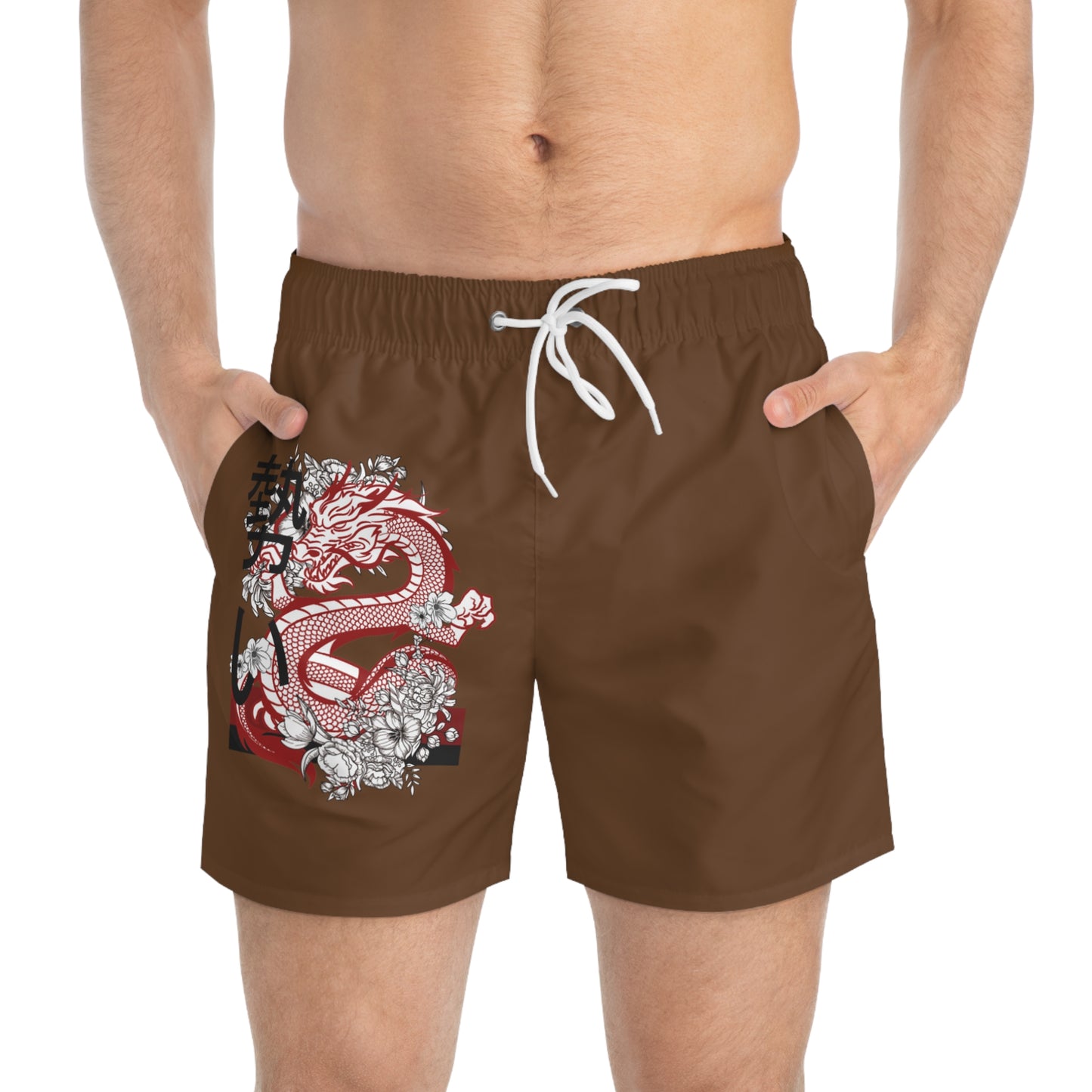 Swim Trunks: Dragons Brown