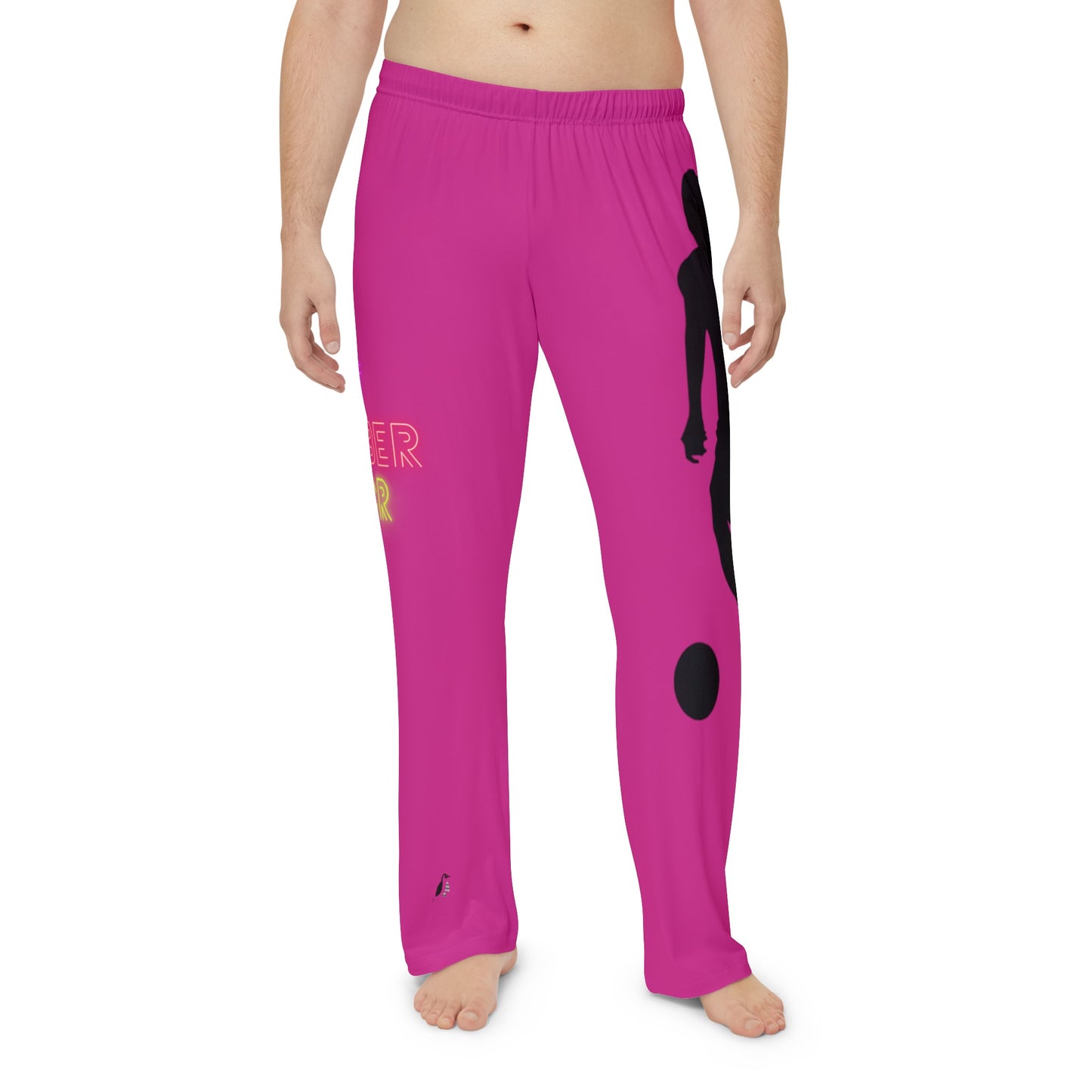 Men's Pajama Pants: Soccer Pink