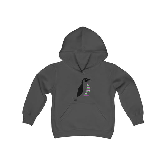 Youth Heavy Blend Hooded Sweatshirt: Crazy Penguin World Logo