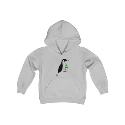 Youth Heavy Blend Hooded Sweatshirt: Crazy Penguin World Logo