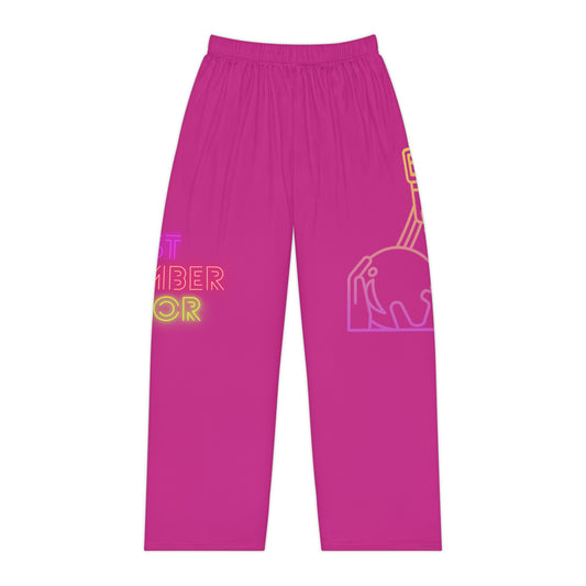 Women's Pajama Pants: Bowling Pink