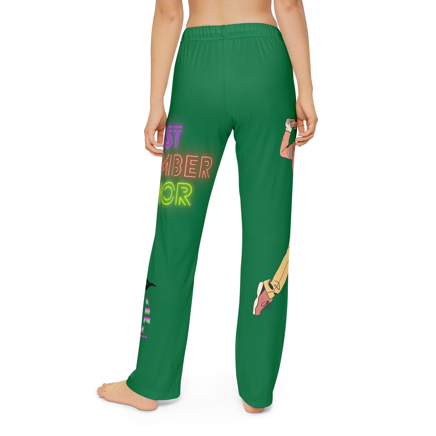 Kids Pajama Pants: Golf Dark Green