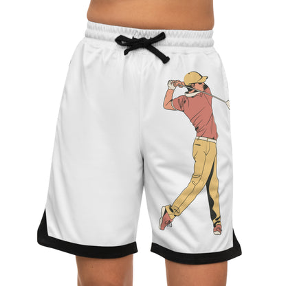 Basketball Rib Shorts: Golf White