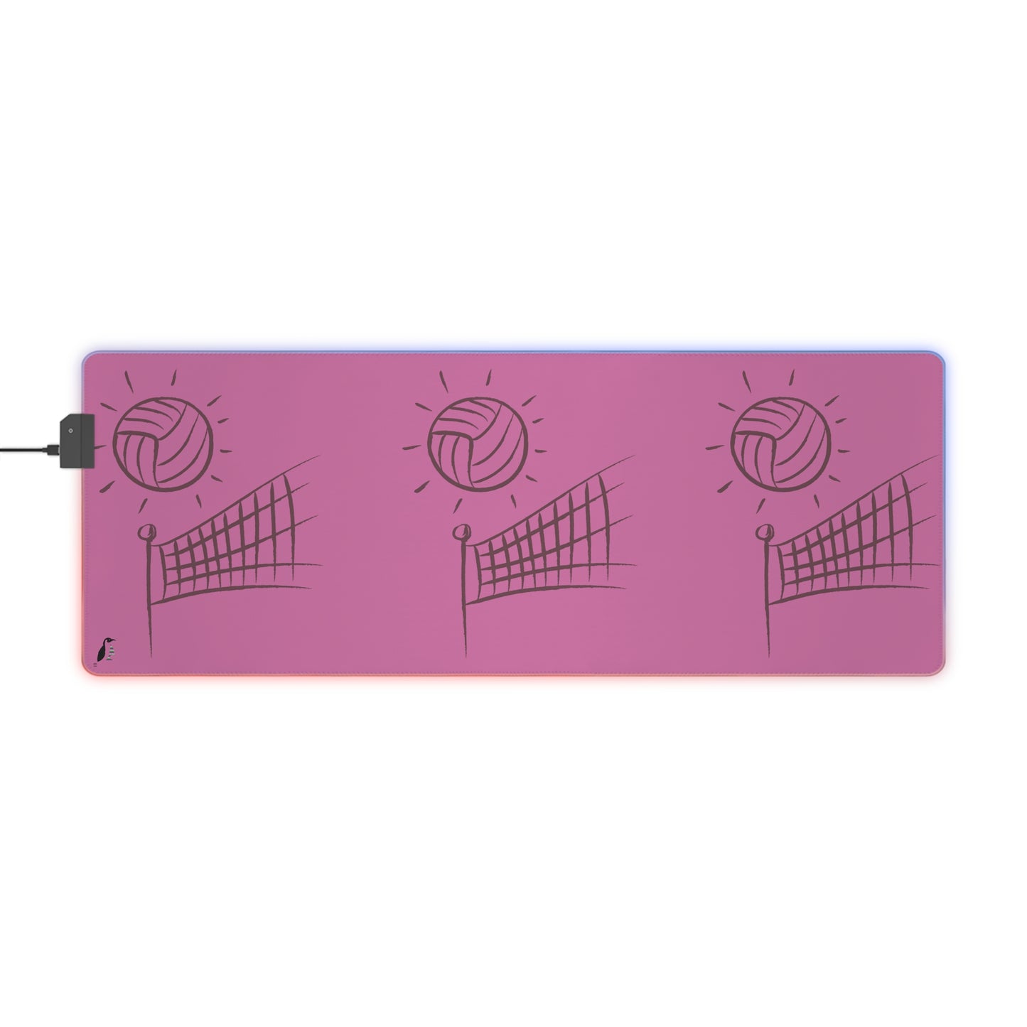 LED Gaming Mouse Pad: Volleyball Lite Pink