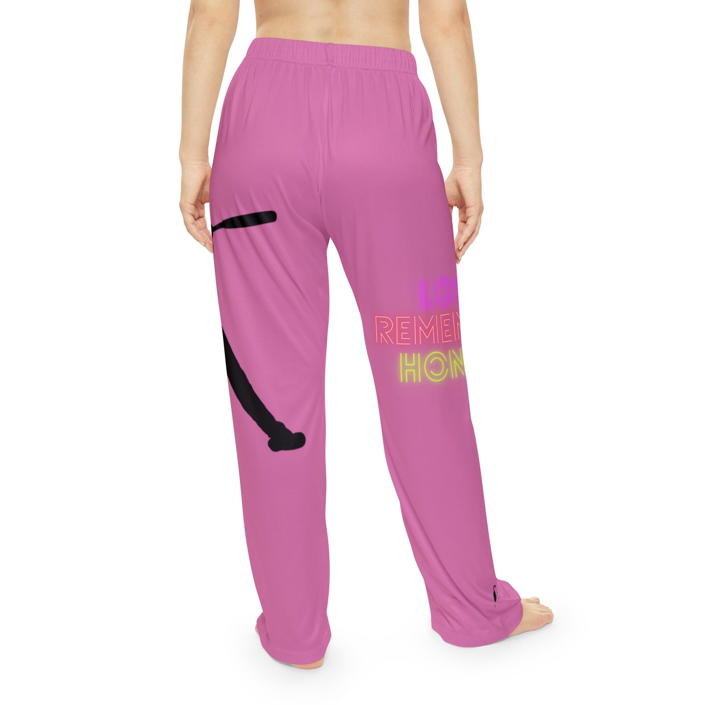 Women's Pajama Pants: Baseball Lite Pink