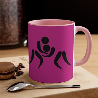 Accent Coffee Mug, 11oz: Wrestling Pink